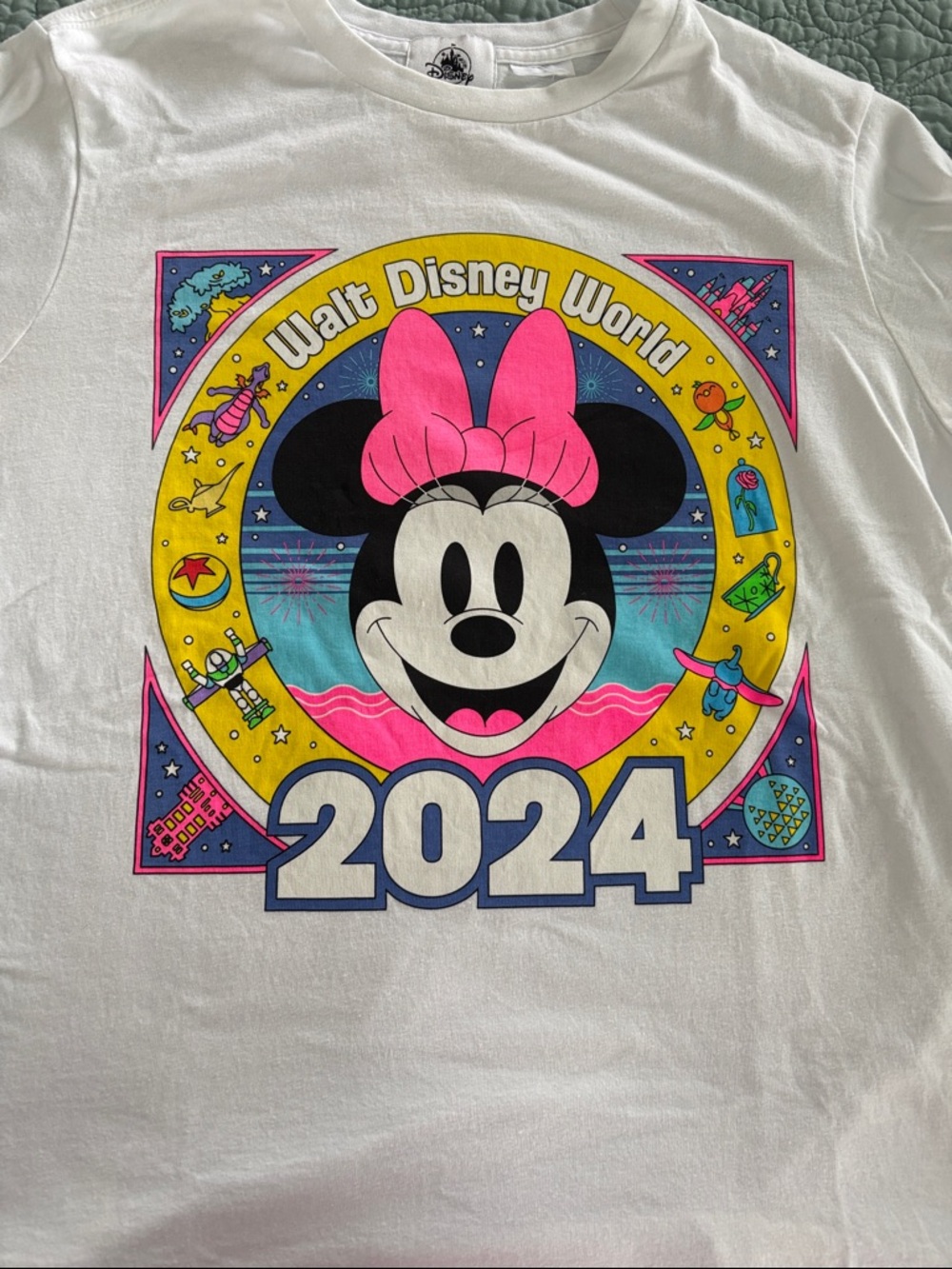 Disney NWOT Tee with Minnie Mouse Pink Accent & 2024 Graphic- Firm price